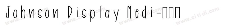 Johnson Display Medi字体转换